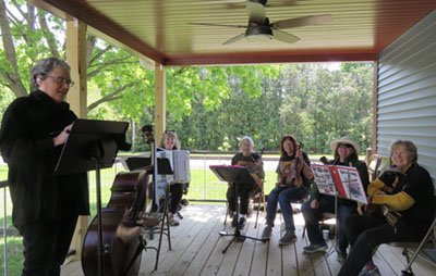 Six women with instruments